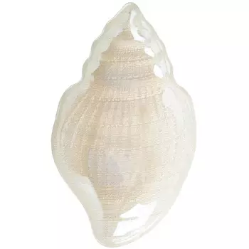 Блюдо, 30 см, стекло, белое, Ракушка, Coast