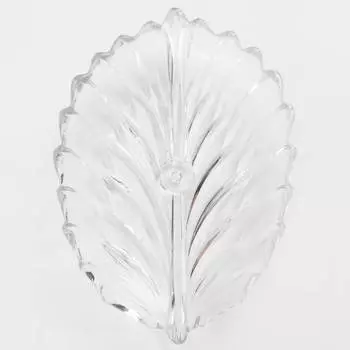 Блюдо, 30х21 см, стекло Р, Лист, Clear pattern