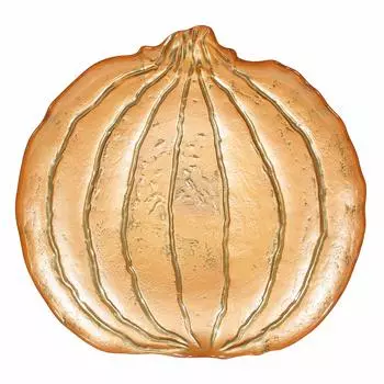 Блюдо, 30х26 см, стекло, медное, Тыква, Pumpkin