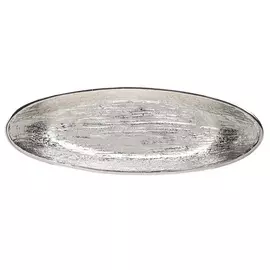 Блюдо декоративное, 35х12 см, металл, серебристое, Fantastic