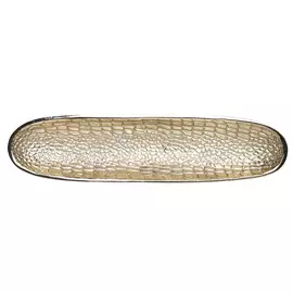 Блюдо декоративное, 35х9 см, металл, золотистое, Fantastic gold