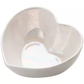 Блюдо глубокое, 21 см, керамика, перламутровое, Сердце, Heart