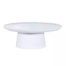 Блюдо на ножке, 23 см, керамика, белое, Blanc