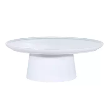 Блюдо на ножке, 23 см, керамика, белое, Blanc