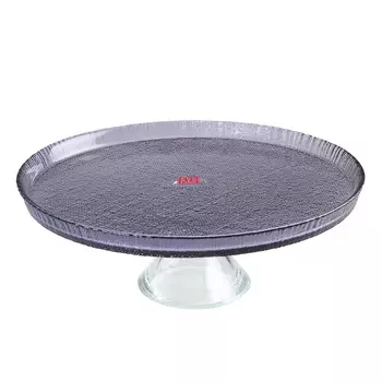 Блюдо на ножке, 28 см, стекло, фиолетовое, Cotton, Lyrics