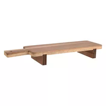 Блюдо сервировочное, 38x11 см, с ручкой, на ножках, дерево, Noble tree