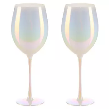 Бокал для вина, 580 мл, 2 шт, стекло, молочный, Milky