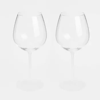 Бокал для вина, 600 мл, 2 шт, стекло, матовая ножка, Matinis