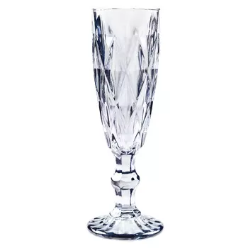 Бокал-кубок для шампанского, 170 мл, стекло Р, серый, Rhomb color