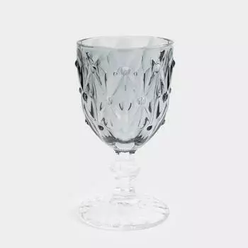 Бокал-кубок для вина, 250 мл, стекло Р, серый, Rhomb color