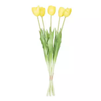 Букет искусственный, 44 см, ТЭП, желтый, Тюльпаны, Tulip garden