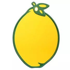 Доска разделочная, 24x34 см, пластик/силикон, желтая, Лимон, Harvest