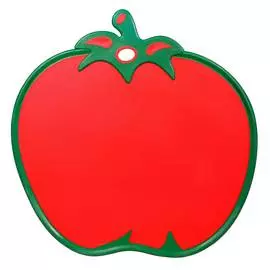 Доска разделочная, 30x30 см, пластик/силикон, красная, Помидор, Harvest