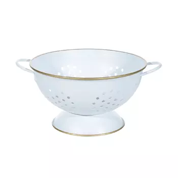 Дуршлаг, 16 см, с двумя ручками, сталь, белый, Vintage kitchen