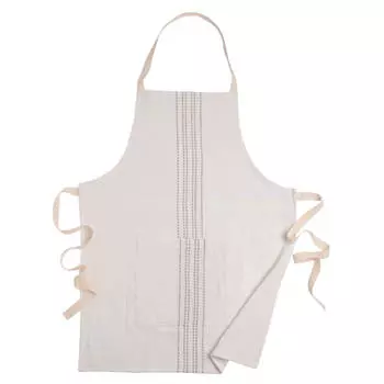 Фартук, 60x80 cм, хлопок, бежевый, Строчки, Flax