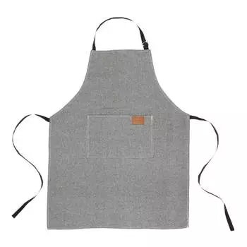 Фартук, 65х85 см, полиэстер/хлопок, темно-серый, Melange