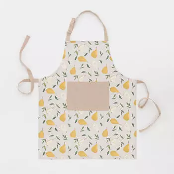 Фартук, 70х85см, хлопок, бежевый, Груши, Fruit garden
