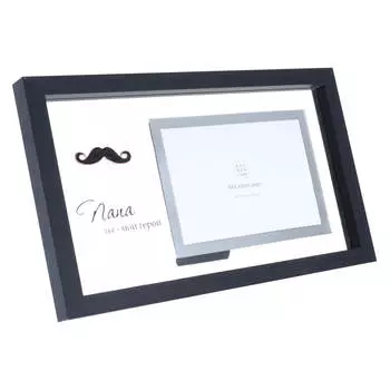 Фоторамка, 30х17 см, МДФ/стекло, черная, Папа, Sheer