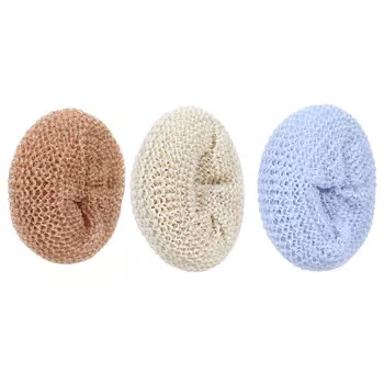 Губка для уборки, 8 см, 3 шт, растительное волокно, цветные, Clean