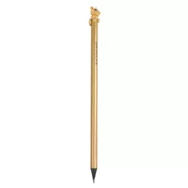 Карандаш, 18 см, чернографитный, с фигуркой, золотистый, Собака, Draw