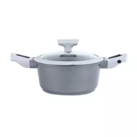 Кастрюля, 24 см, 4,3 л, с крышкой, съемные ручки, с покрытием, алюминий, Carbon