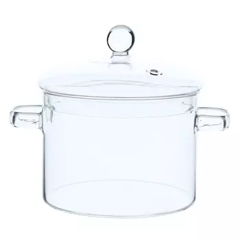 Кастрюля, 16 см, 2,5 л, с крышкой, стекло Б, Clear