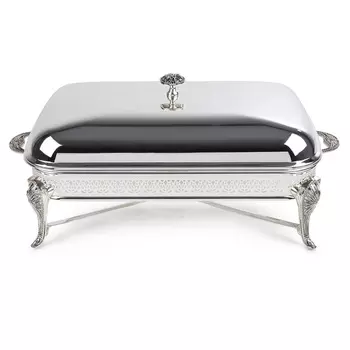 Кастрюля с подогревом, 46х20 см, 3 л, стекло Т/сталь, прямоугольная, Brittany