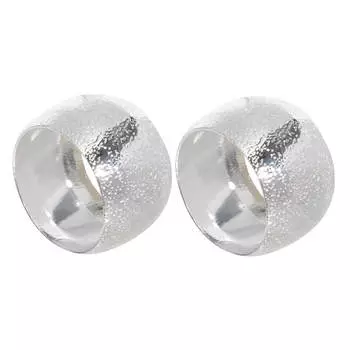 Кольцо для салфеток, 5 см, 2 шт, металл, серебристое, Кольцо, Fantastic R