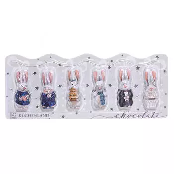 Конфета шоколадная, 45 г, 6 шт, Зайцы, Rabbit