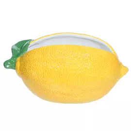 Конфетница, 21 см, керамика, желтая, Лимон, Sicily