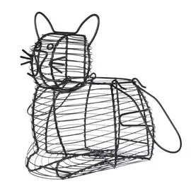 Корзина для хранения, 25х24х26 см, с ручкой, металл, черная, Кот, Twist black