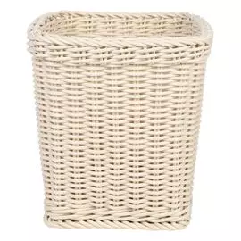 Корзина для мусора, 27х28 см, ротанг, прямоугольная, айвори, Twig
