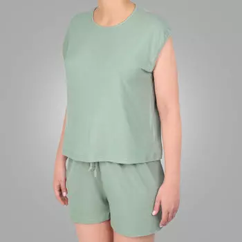 Костюм женский, домашний, р. L, с шортами, вискоза/спандекс, зеленый, Hollie