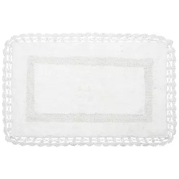 Коврик, 50х80 см, хлопок, кремовый, Кружево, Knit