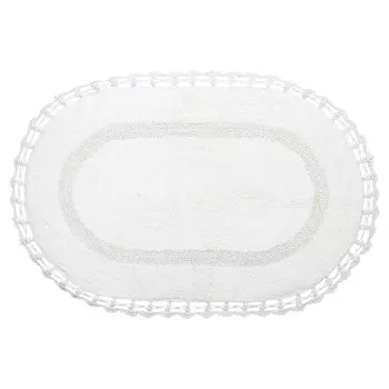 Коврик, 60x100 см, хлопок, кремовый, Кружево, Knit