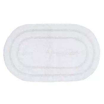 Коврик, 60x100 см, овальный, хлопок, кремовый, Solo