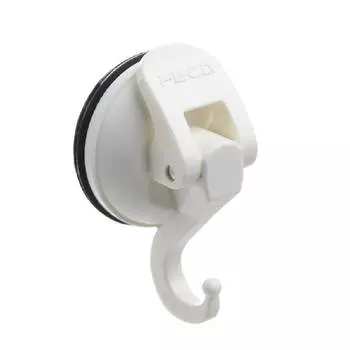 Крючок на вакуумной присоске, 7,1 см, пластик, белый, Feca