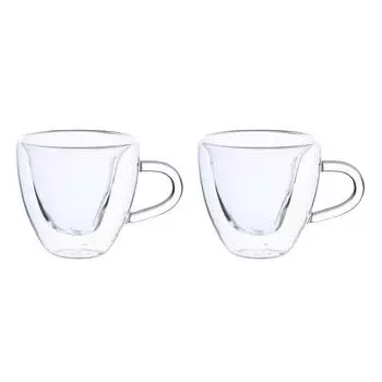 Кружка, 150 мл, 2 шт, стекло Б, Сердце, Air Shape