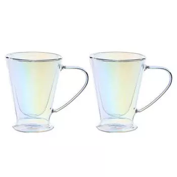 Кружка, 240 мл, 2 шт, стекло Б, перламутр, Air polar