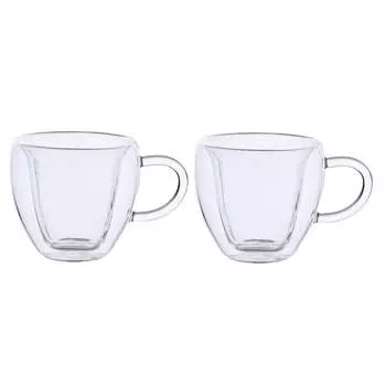 Кружка, 280 мл, 2 шт, стекло Б, Цветок, Air Shape