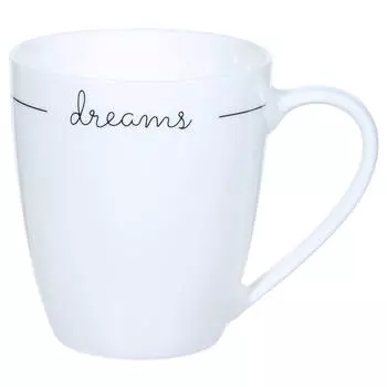 Кружка, 360 мл, фарфор N, белая, Dreams, Scroll white