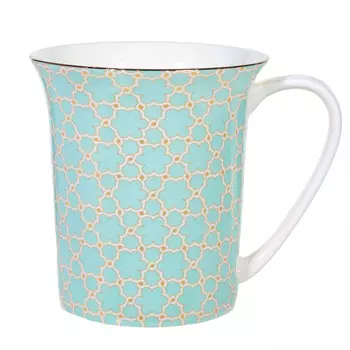 Кружка, 410 мл, фарфор F, зеленая, Summer pastel