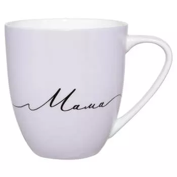 Кружка, 480 мл, фарфор F, лиловая, Мама, Family