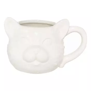 Кружка, 500 мл, керамика, белая, Кошка, Cat