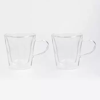 Кружка кофейная, 100 мл, 2 шт, стекло Б, Air
