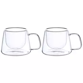 Кружка кофейная, 200 мл, 2 шт, стекло Б, Coffee, Air