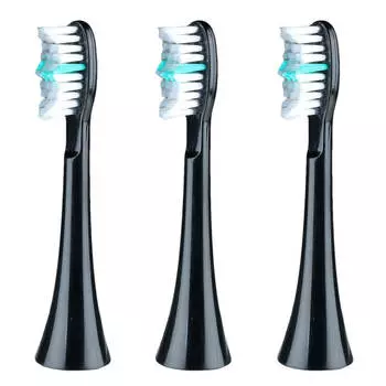 Kuchenland Насадка для зубной щетки MC6100, 3 шт, черная, Beauty