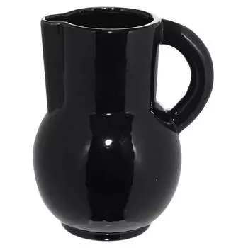 Кувшин, 1,2 л, керамика, черный, Art deco