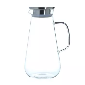 Кувшин, 1,8 л, с крышкой фильтром, стекло Б/сталь, Clear