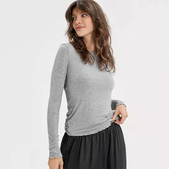 Лонгслив женский, р. S, вискоза, серый, Cristy